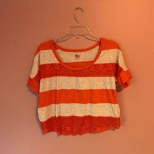 Orange and Gray crop top